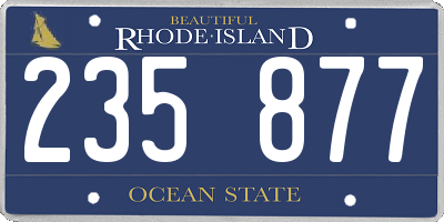 RI license plate 235877