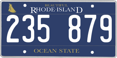 RI license plate 235879