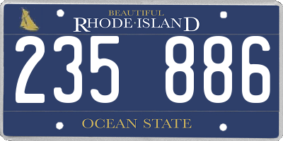 RI license plate 235886