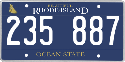 RI license plate 235887