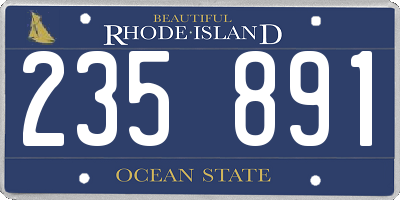 RI license plate 235891