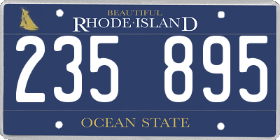RI license plate 235895