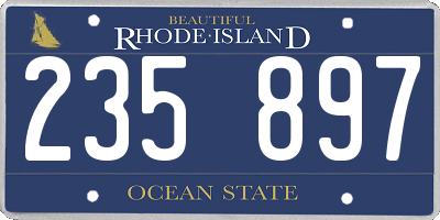 RI license plate 235897