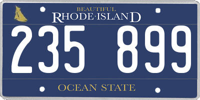 RI license plate 235899