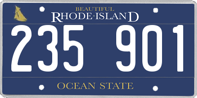 RI license plate 235901