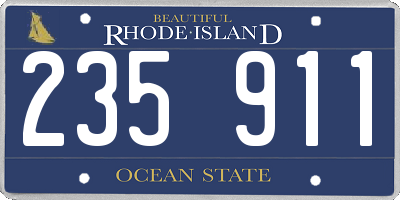 RI license plate 235911
