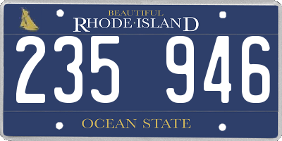 RI license plate 235946