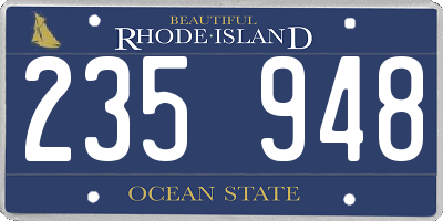 RI license plate 235948