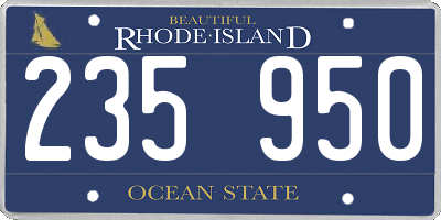 RI license plate 235950