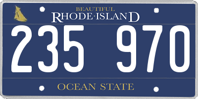 RI license plate 235970