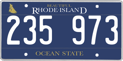 RI license plate 235973