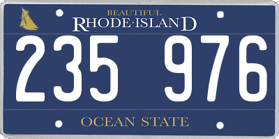 RI license plate 235976