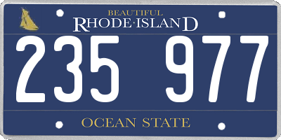 RI license plate 235977
