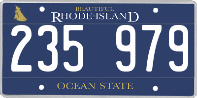 RI license plate 235979