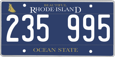 RI license plate 235995