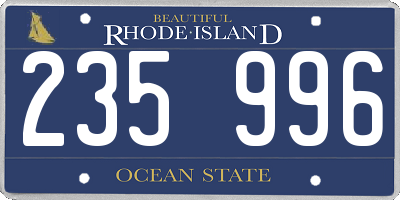 RI license plate 235996