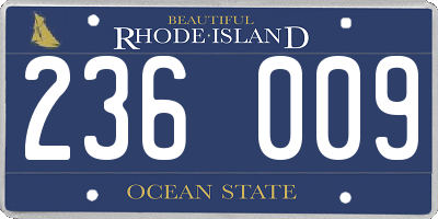 RI license plate 236009