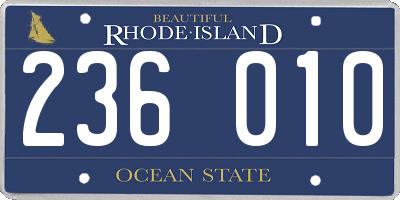 RI license plate 236010