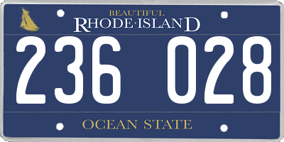 RI license plate 236028