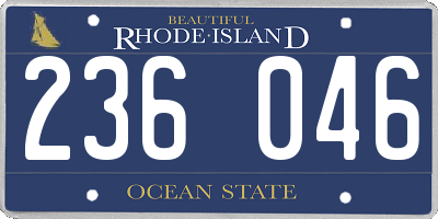RI license plate 236046