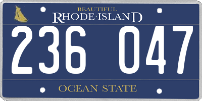RI license plate 236047