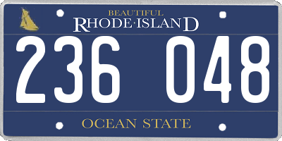 RI license plate 236048