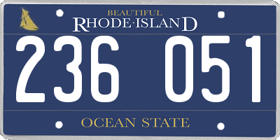 RI license plate 236051