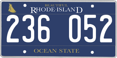 RI license plate 236052