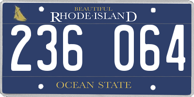 RI license plate 236064