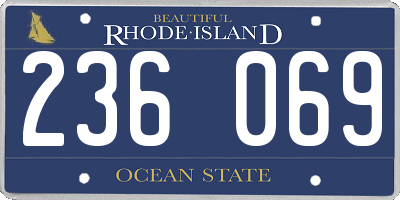 RI license plate 236069