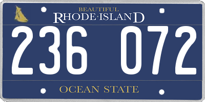 RI license plate 236072