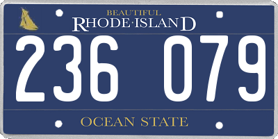 RI license plate 236079