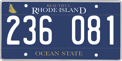 RI license plate 236081
