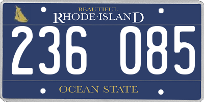 RI license plate 236085