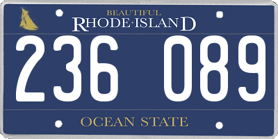 RI license plate 236089