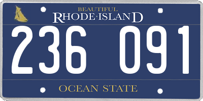 RI license plate 236091