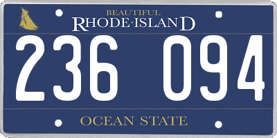 RI license plate 236094