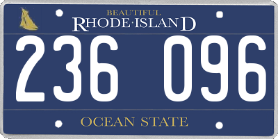 RI license plate 236096