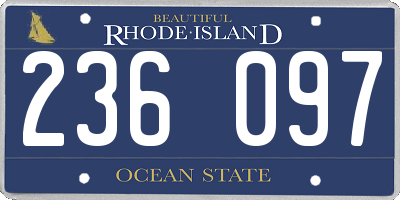 RI license plate 236097