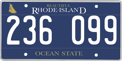 RI license plate 236099