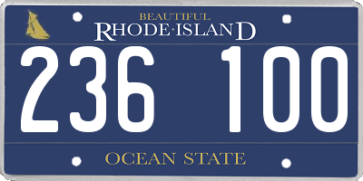 RI license plate 236100