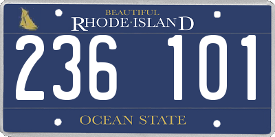 RI license plate 236101