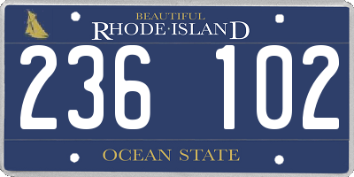 RI license plate 236102