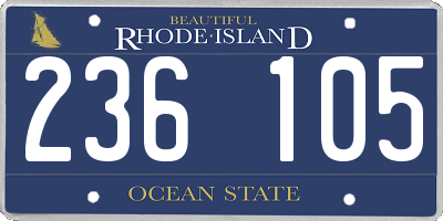 RI license plate 236105