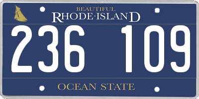 RI license plate 236109