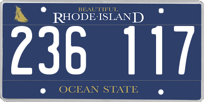 RI license plate 236117