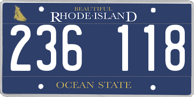 RI license plate 236118