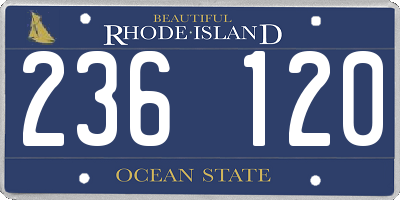 RI license plate 236120