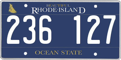 RI license plate 236127