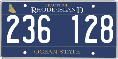 RI license plate 236128